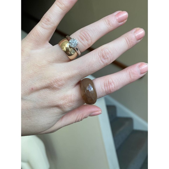 Brown chunky bubble ring, size 7.5 - Picture 6 of 8